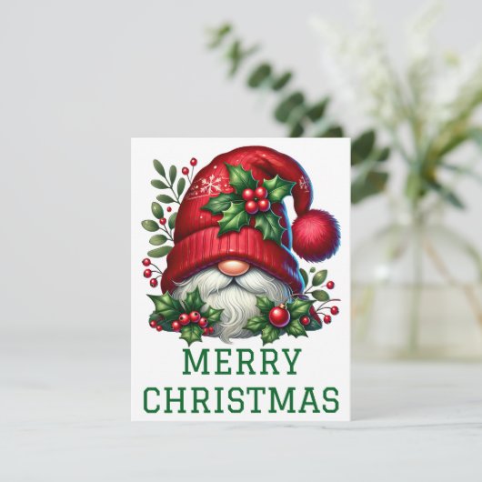Kabouter Kerstkaart (Staand voorkant)