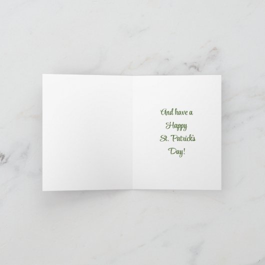 Kabouter Kerstkaart voor St. Patrick's Day Feestdagen Kaart (Binnen)