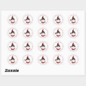 Kabouter Kerstman Houthakker Persoonlijk Ronde Sticker (Vel)