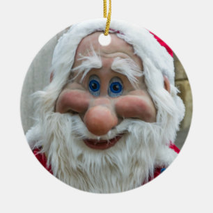Kabouter kerstman masker kerstboomornament keramisch ornament