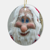 Kabouter kerstman masker kerstboomornament keramisch ornament (Links)