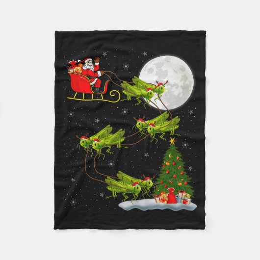 Kabouter Kerstman slee Kabouter vliegend Funny Mag Fleece Deken (Voorkant)