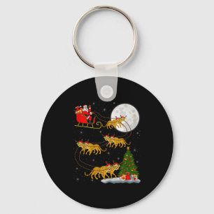 Kabouter Kerstman slee slee vliegend grappig magis Sleutelhanger