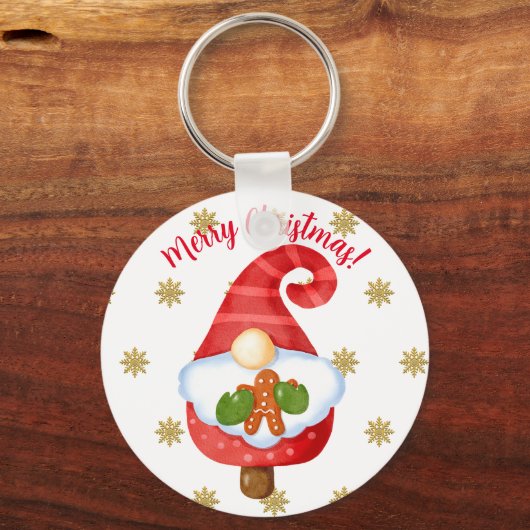 Kabouter Kerstman Sleutelhanger (Voorkant)