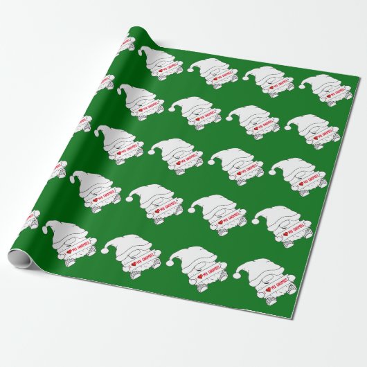 Kabouter Kerstmis Cadeaupapier (Uitgerold)