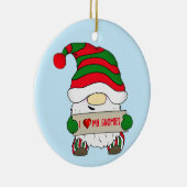Kabouter Kerstmis Keramisch Ornament (Rechts)