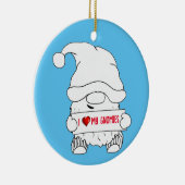 Kabouter Kerstmis Keramisch Ornament (Rechts)