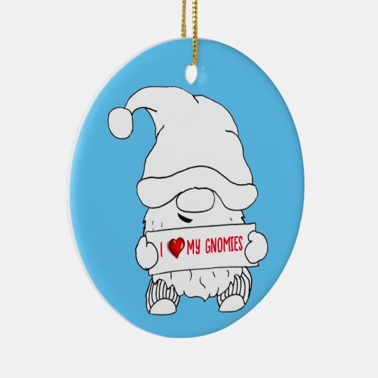 Kabouter Kerstmis Keramisch Ornament (Rechts)