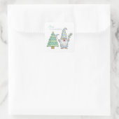 Kabouter Kerstmis Kerstboom Kabouter Vakantie Vierkante Sticker (Tas)