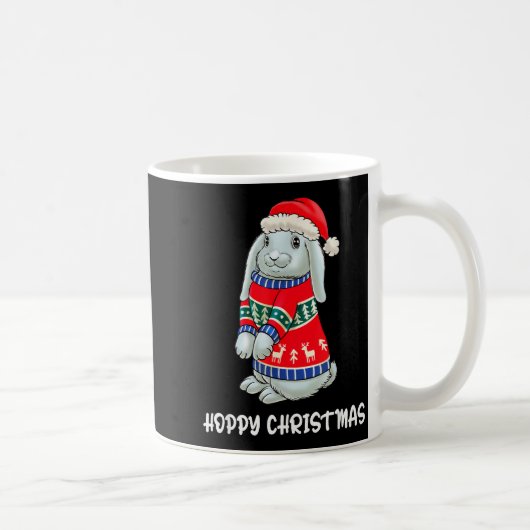 Kabouter Kerstmis Konijn Kerst Trui  Koffiemok (Rechts)