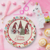 Kabouter Kerstmis  Papieren Bordje (Feest)