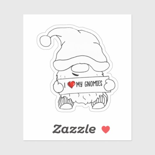 Kabouter Kerstmis Sticker (Vel)