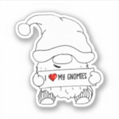 Kabouter Kerstmis Sticker (Voorkant)