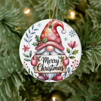 Kabouter Kerstwensen Prettig Kerstfeest Ornament
