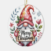 Kabouter Kerstwensen Prettig Kerstfeest Ornament (Links)
