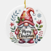 Kabouter Kerstwensen Prettig Kerstfeest Ornament (Achterkant)