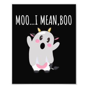 Kabouter Koe Moo Ik bedoel Boe Halloween Cadeau Foto Afdruk