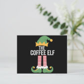 Kabouter koffiefamilie bij elkaar kerst briefkaart (Staand voorkant)
