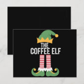 Kabouter koffiefamilie bij elkaar kerst briefkaart (Voorkant / Achterkant)