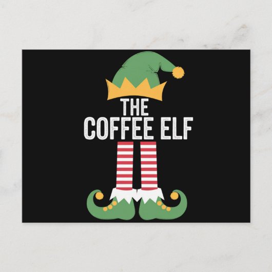 Kabouter koffiefamilie bij elkaar kerst briefkaart (Voorkant)