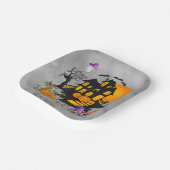 Kabouter Koppel Whimsical Spookhuis   Papieren Bordje (Gebogen)