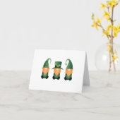 Kabouter Leprechaun Vierbladige Klaver Kaart (Gele Bloem)