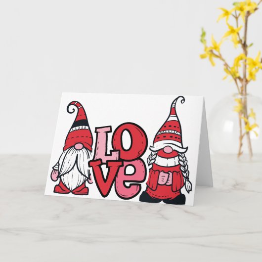 Kabouter Liefde Blank van binnen Kaart (Gele Bloem)