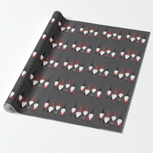 Kabouter Liefhebber Grappige Kabouter Kerst Cadeaupapier (Uitgerold)