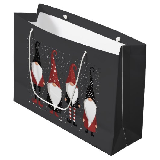 Kabouter Liefhebber Grappige Kabouter Kerstmis Groot Cadeauzakje (Voorkant Gekanteld)