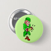 Kabouter met Accordeon Knop Ronde Button 5,7 Cm (Voorkant /achterkant)