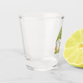 Kabouter met een zonnebloem op een shot glas (Links)