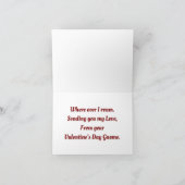 Kabouter Met Hart Valentijnsdag Wenskaart Feestdagen Kaart (Binnen)