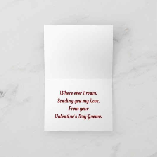 Kabouter Met Hart Valentijnsdag Wenskaart Feestdagen Kaart (Binnen)