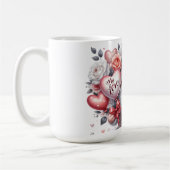 Kabouter met harten en bloemen keramische mok (Links)