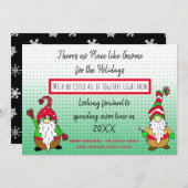 Kabouter met Kerstmis, Sociale Afstand Houdende Fe Feestdagenkaart (Voorkant / Achterkant)