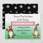 Kabouter met Kerstmis, Sociale afstand tijdens de  Feestdagenkaart (Voorkant / Achterkant)