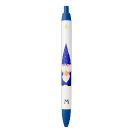 Kabouter met magische lamp en monogram zwarte inkt pen