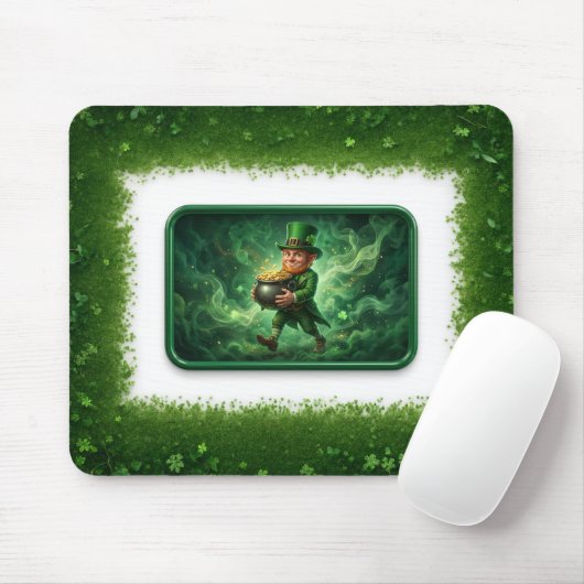 Kabouter met pot goud muismat (Met muis)