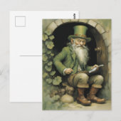 Kabouter met Shamrocks Briefkaart (Voorkant / Achterkant)