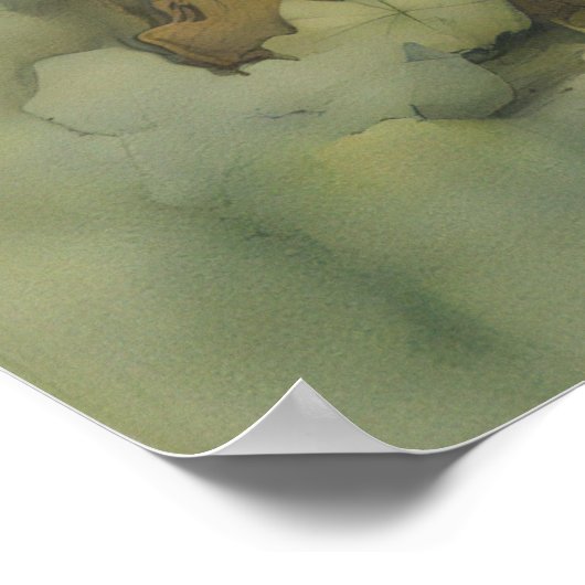 Kabouter met Shamrocks Poster (Hoek)