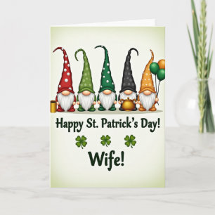 Kabouter met Stippen Gelukkig St. Patrick Kaart