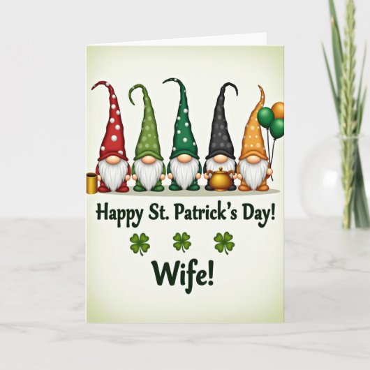 Kabouter met Stippen Gelukkig St. Patrick Kaart (Voorkant)