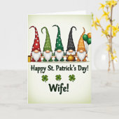 Kabouter met Stippen Gelukkig St. Patrick Kaart (Gele Bloem)
