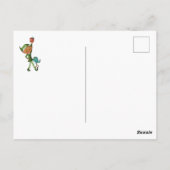 Kabouter met vogel onder een kerstboom briefkaart (Achterkant)
