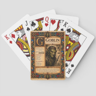 Kabouter, Middeleeuwse Bestiarium Kunst Pokerkaarten