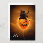 Kabouter op Halloween Ballon Kaart (Voorkant / Achterkant)