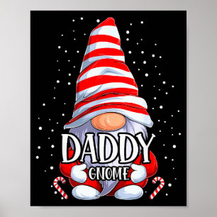Kabouter papa kerstpyjama bijpassende gezinsgroep poster
