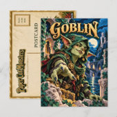 Kabouter, papier gesneden monster briefkaart (Voorkant / Achterkant)