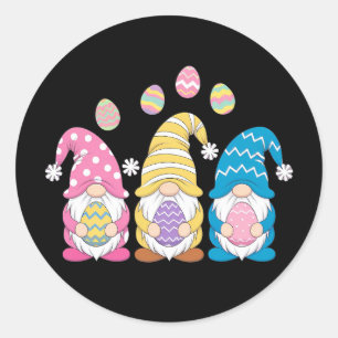 Kabouter Pasen Kleurrijke Cute Eieren Lente Vakant Ronde Sticker