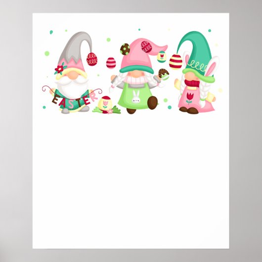 kabouter pasen, retro, vintage poster (Voorkant)